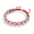 Rouge | Arc-en-ciel Blanc | Argent | Bracelet Charmballa Verre Sirène